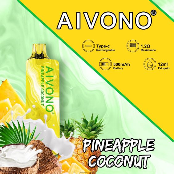 ananas kookos Aivono AIM GUN 7000 V6D0ZD106 | Aivono Vape Suomi
